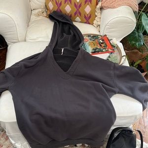 Free people hoodie. Dark grey. Excellent condition. Size xs/s